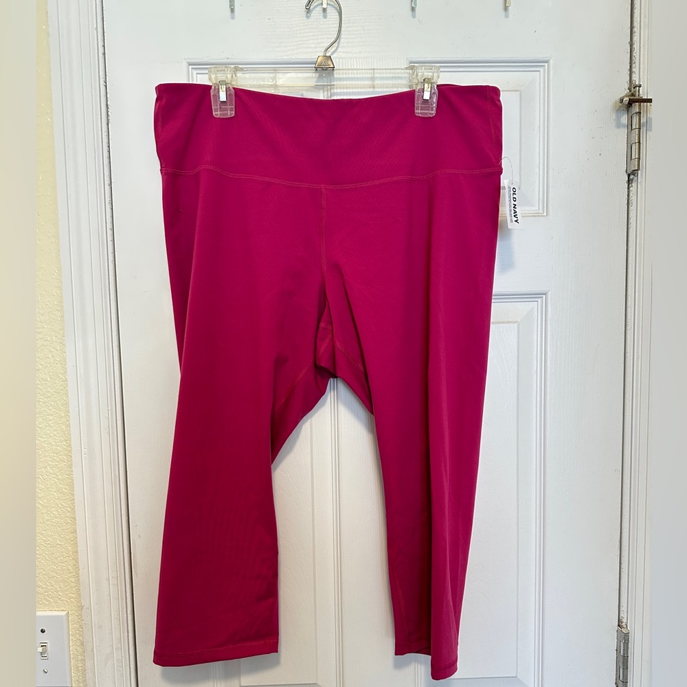 NWT NBW Old Navy Active Powerpress High Rise Go Dry Cropped Leggings